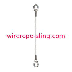 1/4" x 5-ft-einzelnes Bein Thimbled-Augen-Anschlagseil - 1300 lbs WERDEN ES TUN
