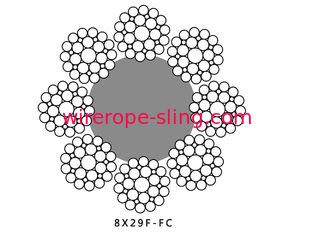 IWRC-Stahldrahtseil, Stahl-anhebende Kabel 8x29Fi für doppelten Strahln-Kran