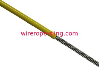 Gelbes dekoratives Drahtseil, überzogenes Edelstahl-Kabel korrosionsbeständig