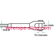 Gabel-Spanner-Stahldrahtseil-Versammlungen 1 x 19 Strang-Drahtseil