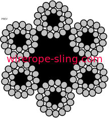 Warrington-Art-Stahlhebekabel 6 X 24w + 7fc, rundes Litze-Seil