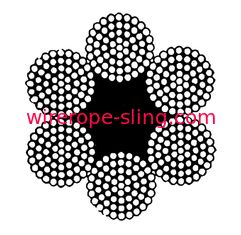 Bergbau-runder flexibler Stahlseil-Kabel 6 x 61 Durchmesser 20 - 160mm für Hebemaschine / Luftwiderstand