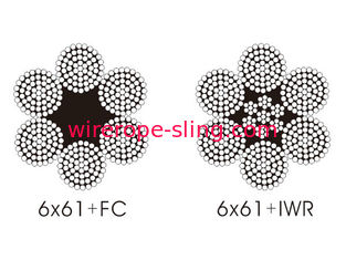 Bergbau-runder flexibler Stahlseil-Kabel 6 x 61 Durchmesser 20 - 160mm für Hebemaschine / Luftwiderstand