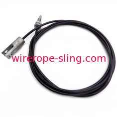 Portable 5,0 mm Drahtseil Lifting Slings Schwarz Farbe Mit U-fach 7 * 19/7 * 7