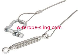 3.0mm - 11mm Durchmesser-Anschlagseil rostfrei mit Shackels/Turnbuckels