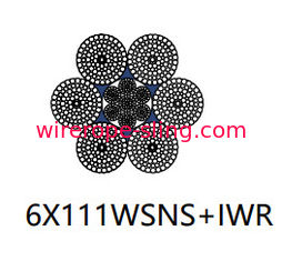 Verdichtete Litzenstahlseil-Hochleistung 6 X 111 Wsns Iso9001 Zustimmung