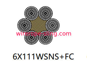Verdichtete Litzenstahlseil-Hochleistung 6 X 111 Wsns Iso9001 Zustimmung