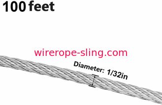 Stellen Sie hängendes Edelstahl-Drahtseil der Ausrüstungs-7x7 dar u. stützt Installationen bis 33 lbs