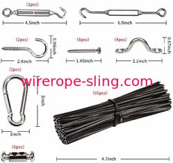 Spannvorrichtungs-Edelstahl-Drahtseil-Kabel mit Haken-langem Leben