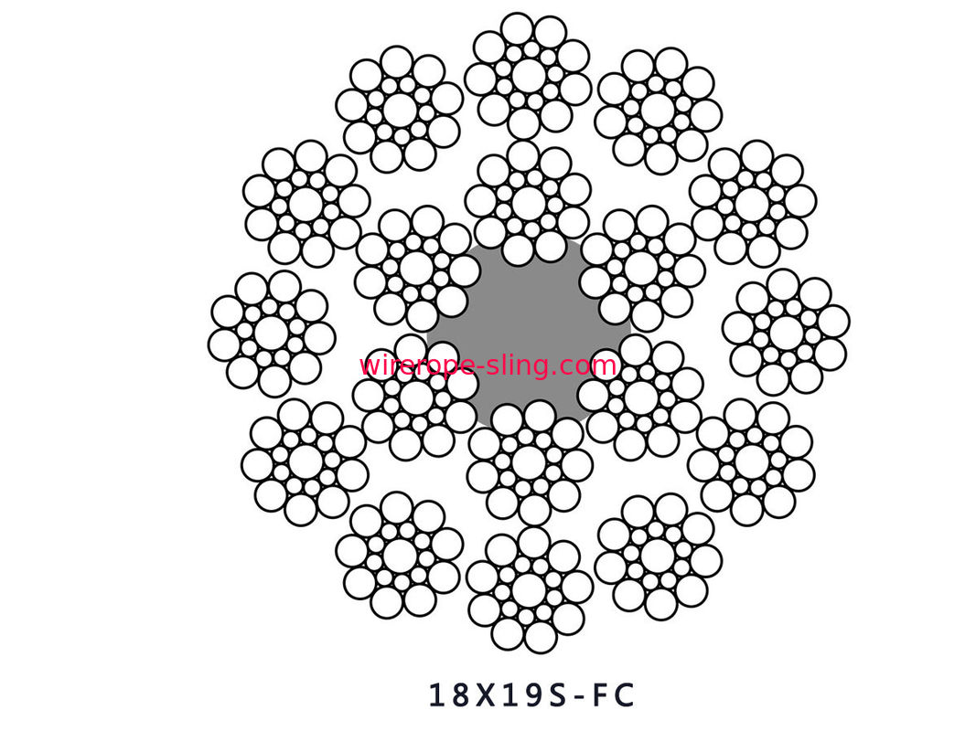 18X19S FC anhebendes Dehnfestigkeit der Drahtseil-große Sicherheitsfaktor-Weichheits-1960