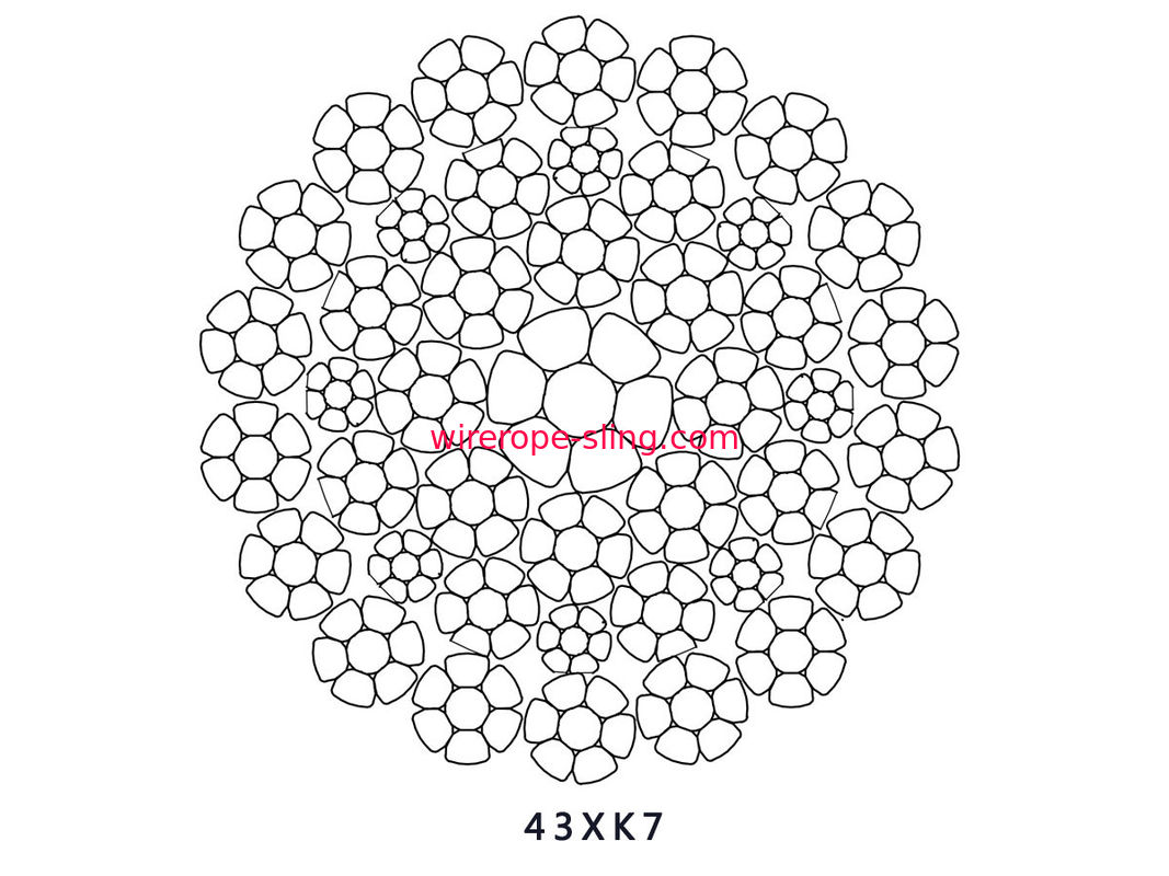 43 Drahtseil-Antirotation X K7 zusammengepreßte 16mm - 40mm Durchmesser für Turmkran