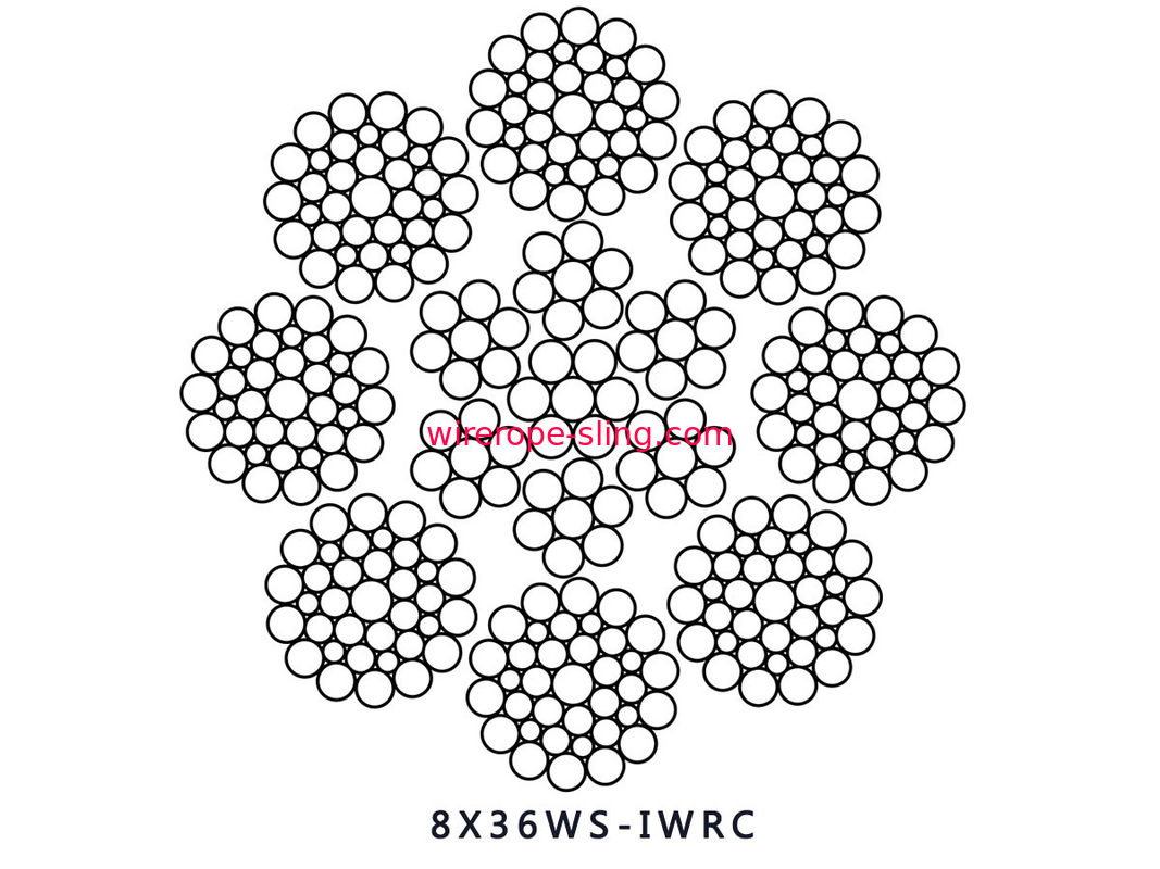 Heller leichter Hafen des anhebendes Drahtseil-langer Service-8x36WS IWRC und mobiler Kran