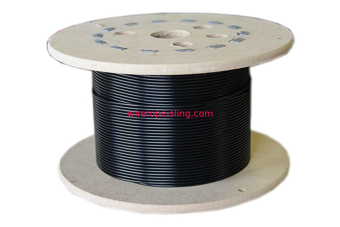 Drahtseil-Strang-Kern-Schwarz-Vinyl des Edelstahl-7x7 beschichtet für Garten-Dekoration