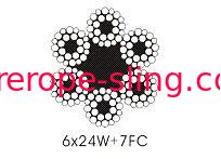 Warrington-Art-Stahlhebekabel 6 X 24w + 7fc, rundes Litze-Seil