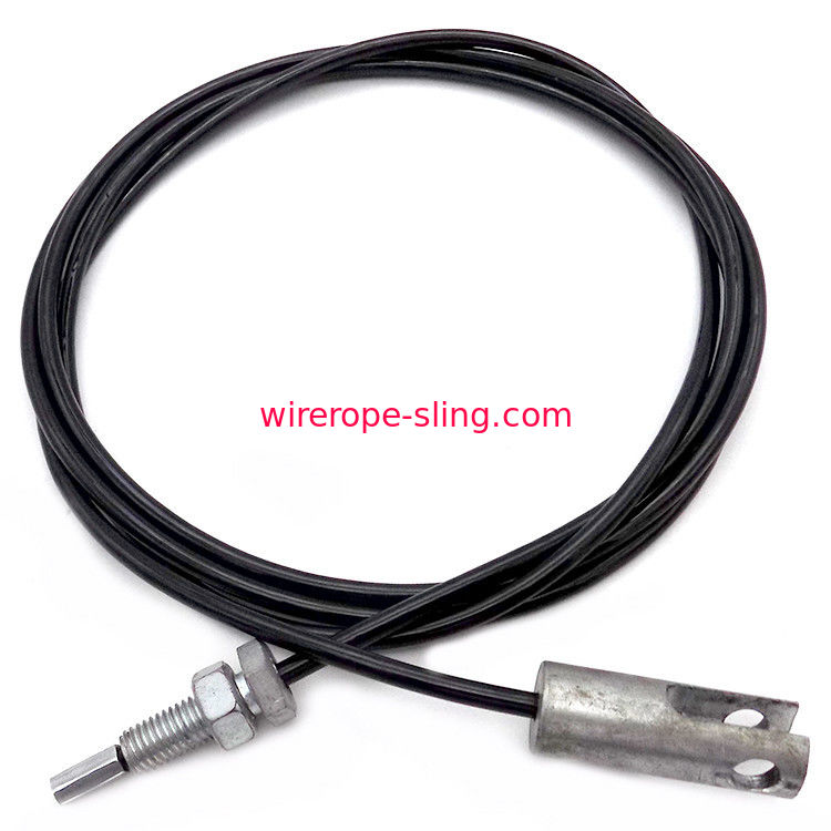 Portable 5,0 mm Drahtseil Lifting Slings Schwarz Farbe Mit U-fach 7 * 19/7 * 7