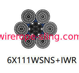 Verdichtete Litzenstahlseil-Hochleistung 6 X 111 Wsns Iso9001 Zustimmung