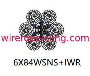 Hochfestes Stahldrahtseil, nicht drehendes Stahlseil-Kabel 6 X 84 Wsns