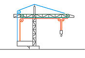 Revolving tower crane