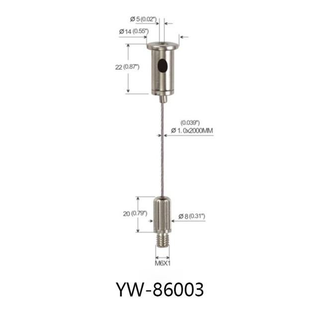 Assembly Finishing Panel Wire Suspension Systems Adjustable YW86003 0