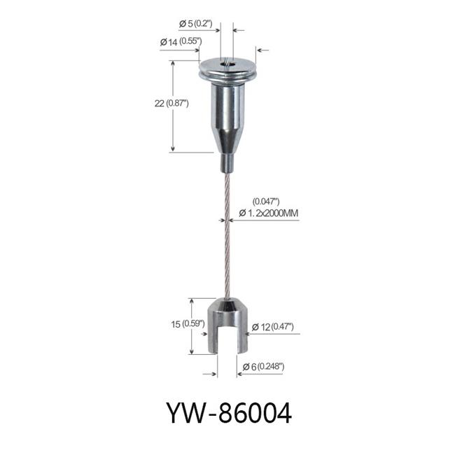 OEM Acoustic Panel Hanging System Up Adjustable 2000mm Length YW86004 0