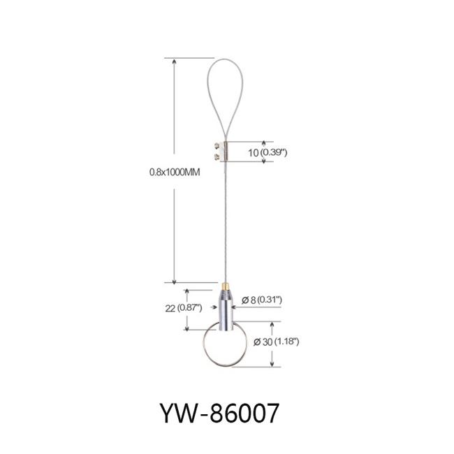 Adjustable Loop And Loop Ceiling Rail Hanging System 0.8mm*1000mm YW86007 0