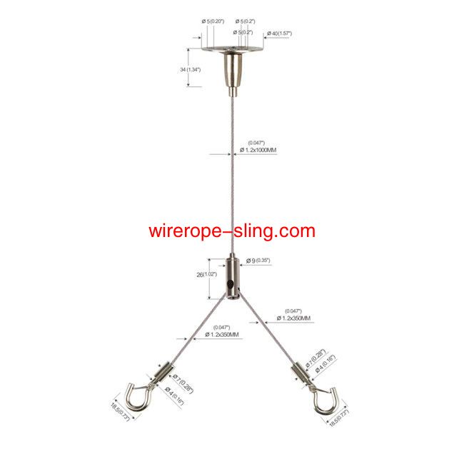 Kupfer Material LED-Panel Lights Y passt Decken Kabel Hanging Kits YW86032