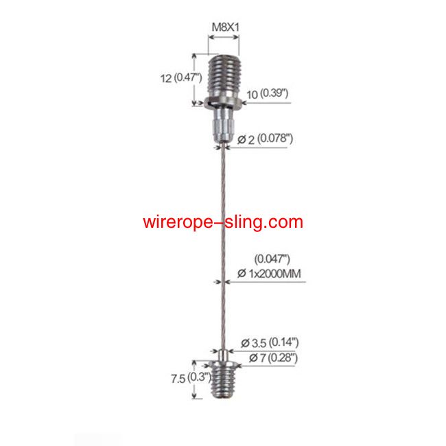 Einstellbare Safety Panel Light Wire Hanging Kits System Chrom Plated YW86001