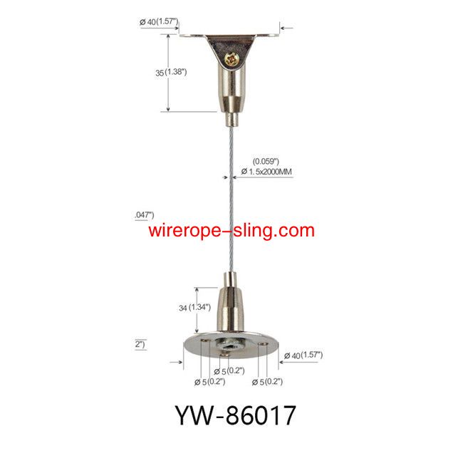 Brass Three Holes Ceiling Cable Hanging System Light Fittings 180° Einstellbare YW86017