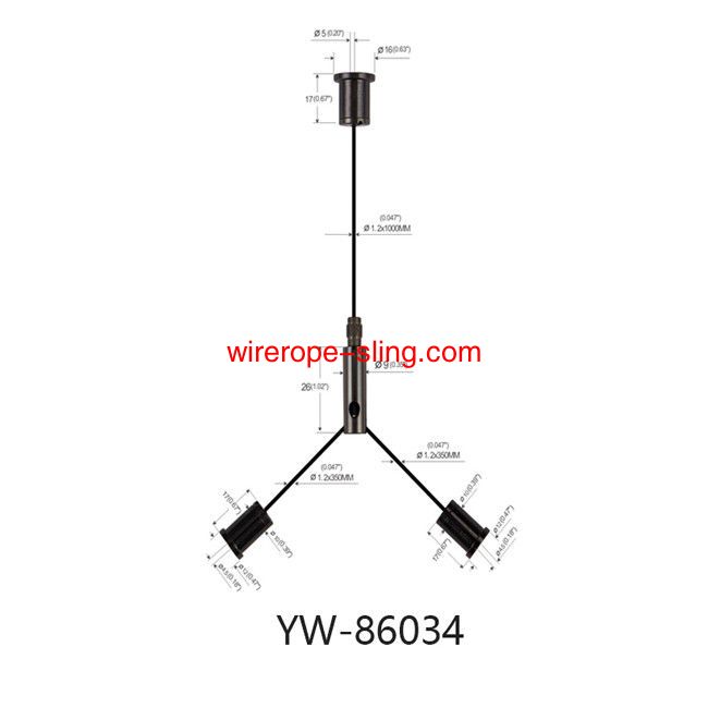 Kupfer Material LED-Panel Lights Y passt Decken Kabel Hanging Kits YW86032