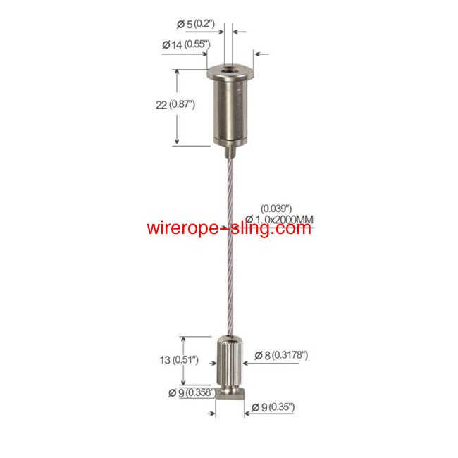Lighting Hardware Linear Light Wire Suspension Hanging Kit Einstellbare YW86005