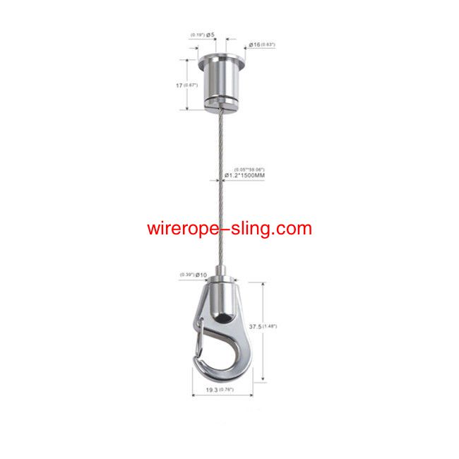 Hängende Drahtseil-Kabel-Lighting-Kit mit Hummer Gripper Hook YW86335