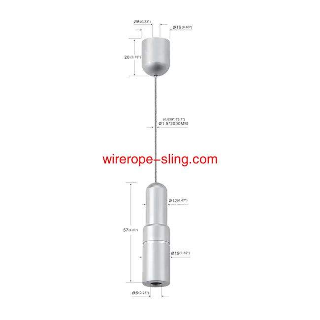 Double Mini Hook End verzinktes Stahlsicherheitskabel mit zwei Beinen YW86375