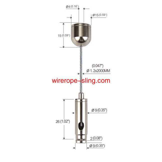 1.2mm Kabelaufhängung Kit Nickel Blech YW86006