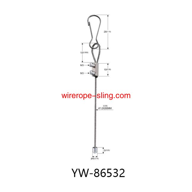 Kabelschlitzen mit Dia-Casting-Stopper mit Drahtseilseil SUS