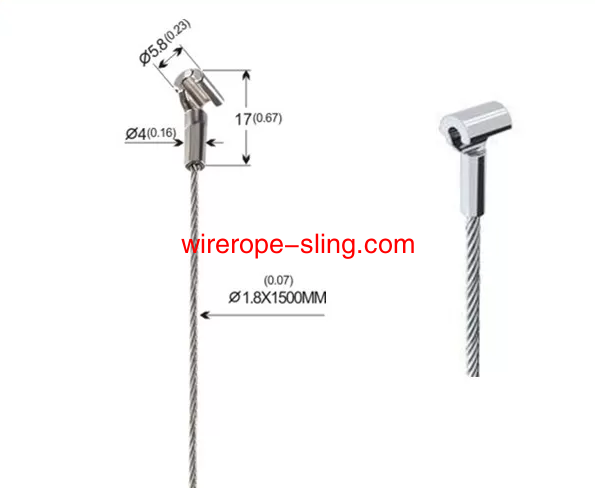 1.8MM Edelstahl Cobra End Cable Hanging Kit zum Hängen von Kunstwerken und Bildern