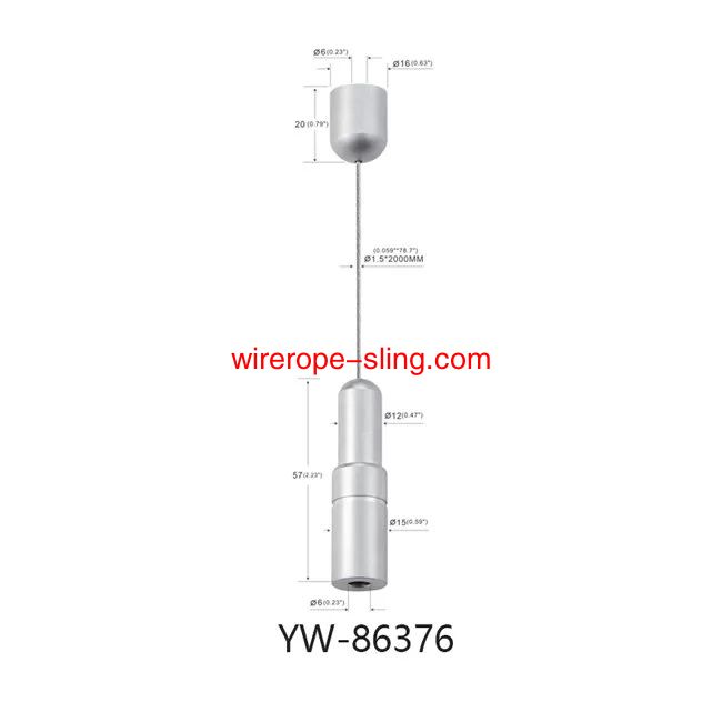 Double Mini Hook End verzinktes Stahlsicherheitskabel mit zwei Beinen YW86375