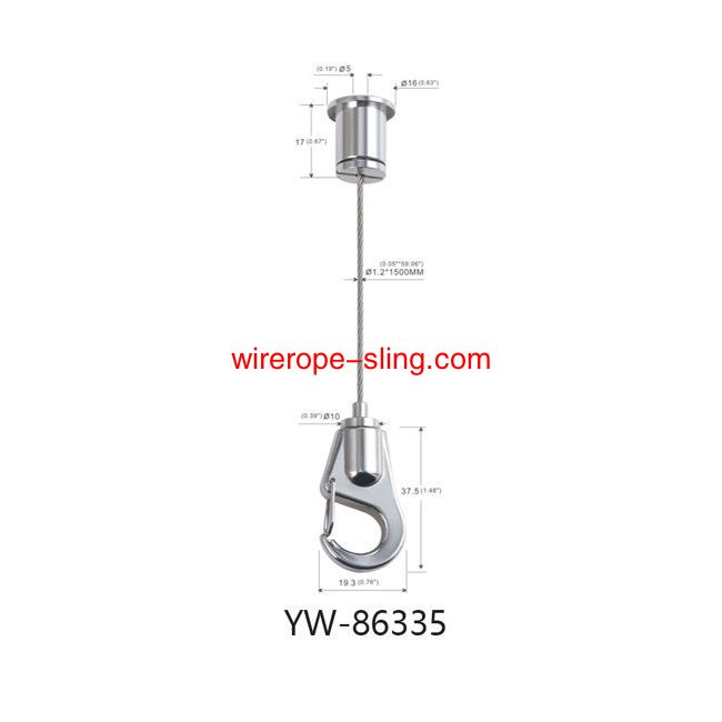 Led Light Cable Suspension Hanging Kit Messing Material mit Swingable Gripper YW86334