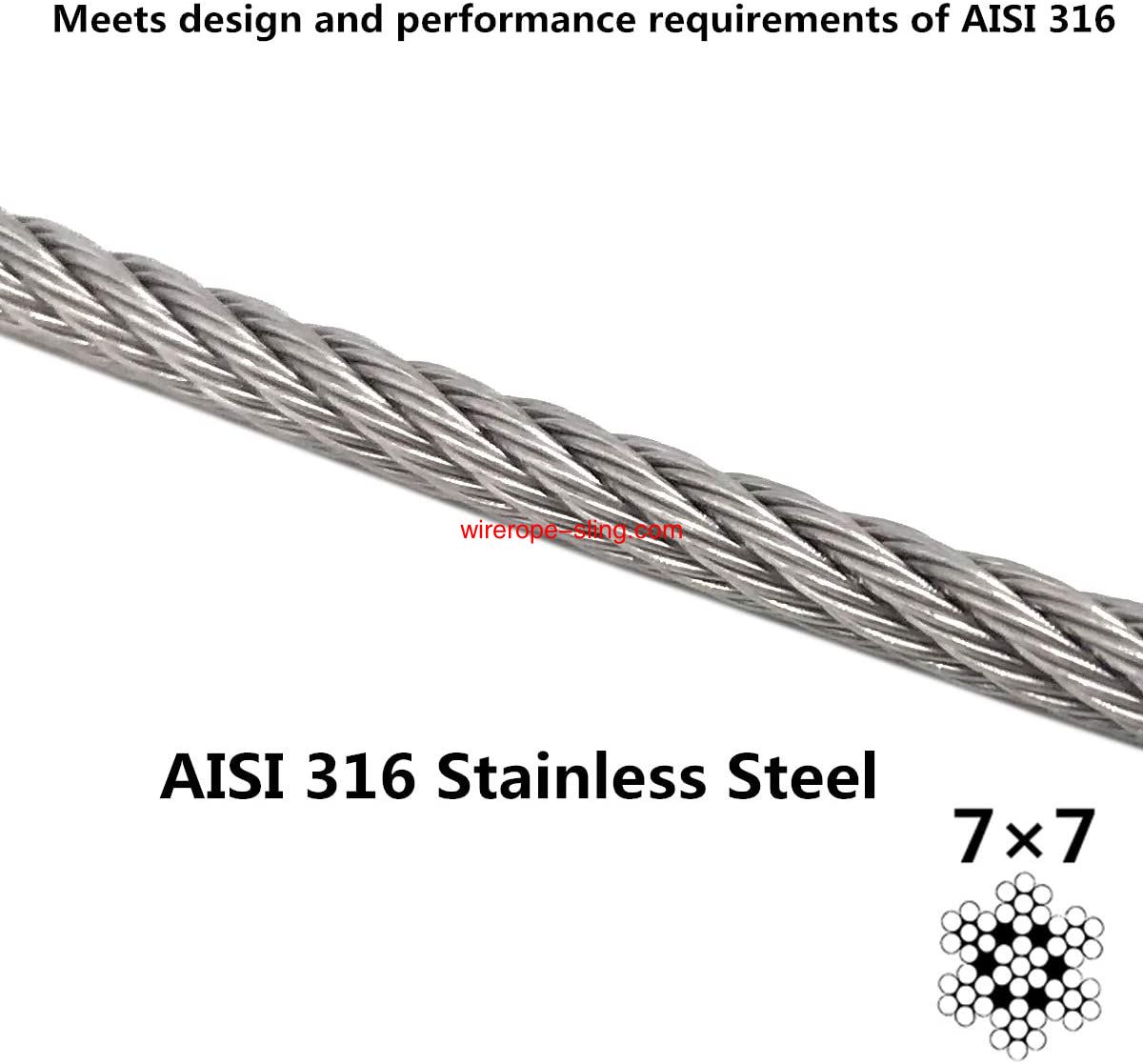 1/8 Edelstahl Drahtseil für Deckkabel-Schienen-Kit,7 x 7 200 Füße T 316 Marine Grade