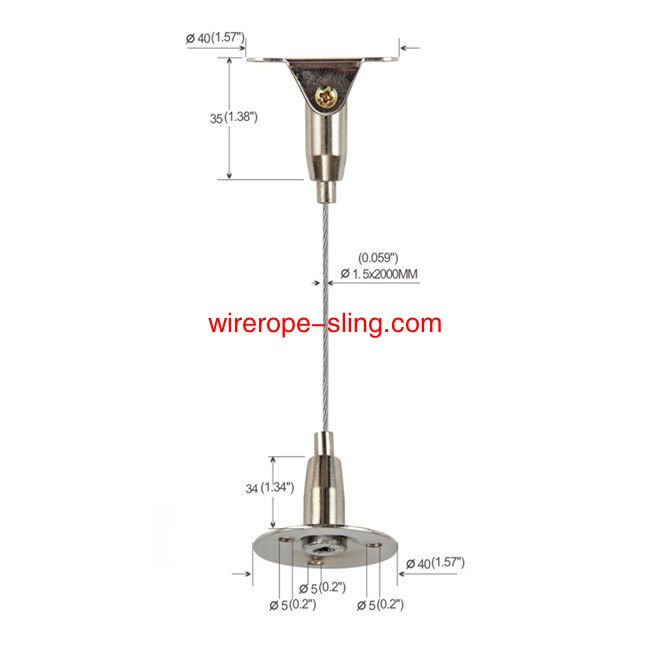 Brass Three Holes Ceiling Cable Hanging System Light Fittings 180° Einstellbare YW86017