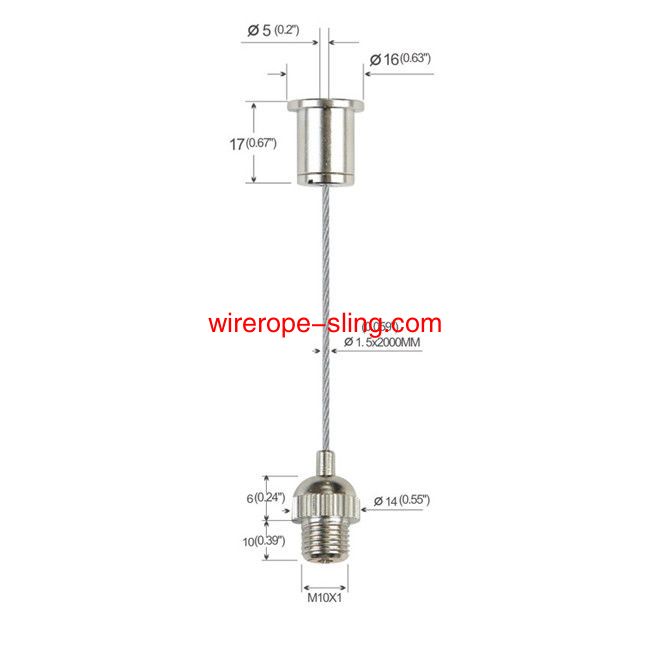 Messing-Decken-Kabelaufhängung System Light Suspension Kit mit M10 Thread YW86012