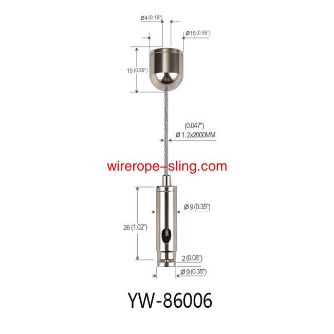 Lighting Hardware Linear Light Wire Suspension Hanging Kit Einstellbare YW86005