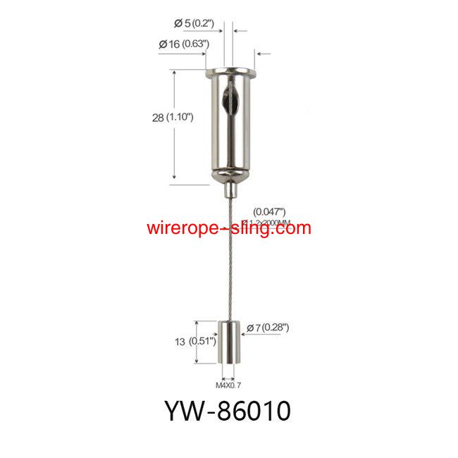 Befestigung M6 Gewindedraht Suspension System mit Knurling YW86009