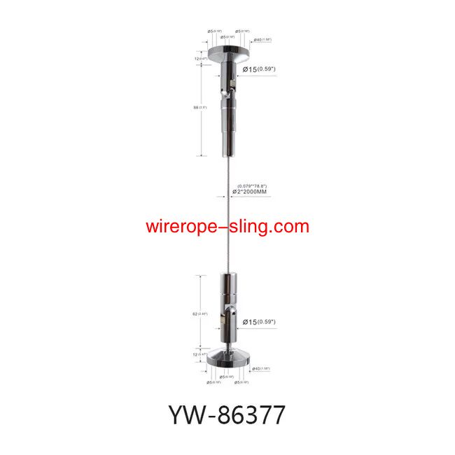 Double Mini Hook End verzinktes Stahlsicherheitskabel mit zwei Beinen YW86375